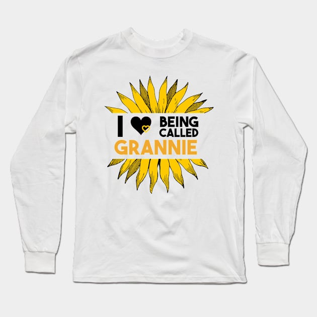 I love Being Called Grannie Sunflower Long Sleeve T-Shirt by FanaticTee